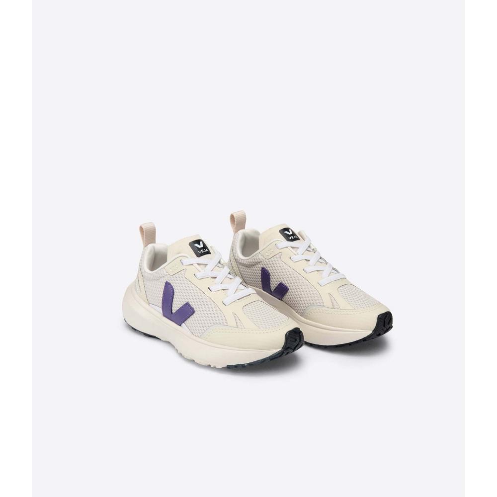 Veja CANARY ELASTIC LACE Kids' Shoes Beige/Purple | NZ 769BEX